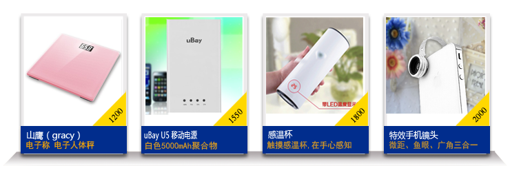 積分禮品展示