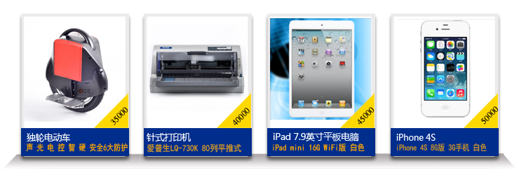 積分禮品展示